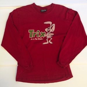 Vintage Red Trix Are For Kids Long Sleeve Tee
